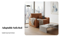 Pull-Extendable Sofa Bed Multi-Functional Tri-Function Transformable Loveseat Space-Saving Design Firm Support Foam for Students