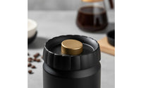 Press to Seal Vacuum Coffee Jar Low Air Airtight Coffee Canister Light Blocking Crisp Keeping