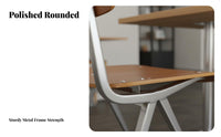 Industrial Schoolhouse Seat Long-Lasting Dining Chair Armless Design