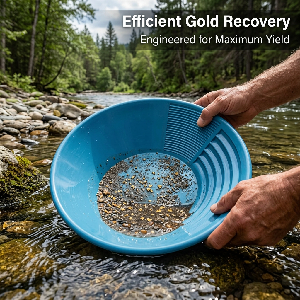 Panning Kit Gold Washing Sieveing Use, Lightweight Portable Gold Washing Pan, Panning Washing Sieveing Use Gold