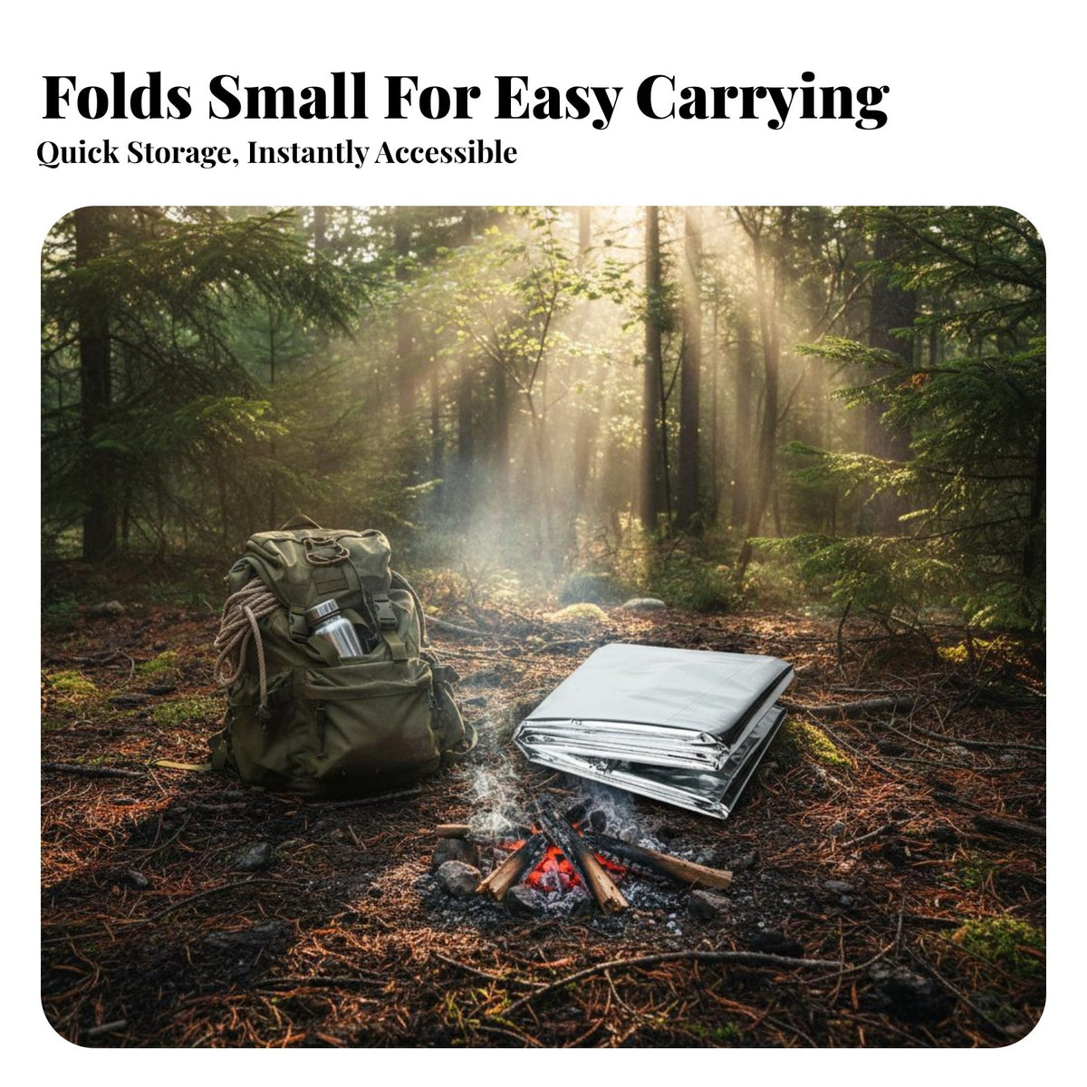 Retains Body Heat Foil Space Blanket Waterproof Mylar Space Blanket Two-sidedSided Survival Equipment Reflective Surface for Campers, Survivalists, Initial Responders, Emergency Situations, Camping, Outdoor Activities, Hiking