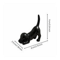 Dog Jewelry Holder Decorative Resin Dog Figurine Small Tabletop Display Home Decor for Entryway, Desk