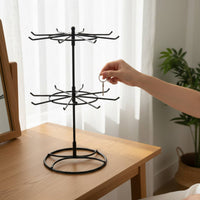 Rotating Jewelry Stand Untangled Design Revolving Jewelry Organizer Multifunctional Rotating Necklace Stand for Women, Girls, Dresser Top, Craft Show