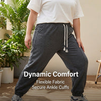 Joggers for Women, Sweatpants with Pockets and Elastic Waistband, Embroidered Ladies for Casual Wear and Lounging