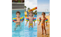 8 Pieces Non-Inflatable Arm Buoyancy Aid Disc Portable Swim Buoyancy Aid with Central Opening Long-Lasting Swim Disc Comfortable for Children, Toddlers, Beach