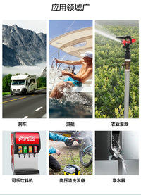 房车直流隔膜泵12/24V快接水泵自吸泵可干转低噪音增压泵