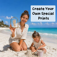 handprint photo frame复古玻璃沙印纪念相框宝宝手足DIY沙印相框