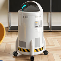 Spacecraft Shaped Trash Can Large Capacity Lidded Rubbish Bin Easy to Clean
