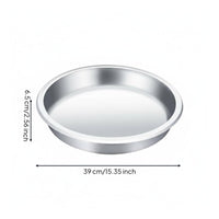 Round Chafing Dish Food Pan Commercial Grade Round Food Warmer Insert Polished Finish Stainless Steel Buffet Pan for Hotel Kitchens, Buffets, Banquets