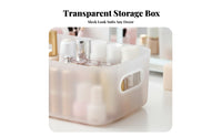 Lidded Vanity Case Clear Design Cosmetic Organizer particleproof for Bathroom, Women