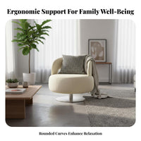 rotating Barrel Chair Modern Design Oversized Round rotating Chair stylish-modern Deep Seat for Apartment Dwellers, homeowners