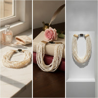 Layered Pearl Necklace Elegant Layered Necklace Versatile Jewelry for Brides, Weddings