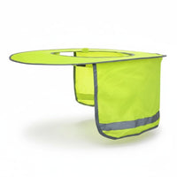 High Visibility Construction Hat Sun Flap Breathable Mesh Hard Hat Sun Shade Lightweight Helmet Neck Shade for Sanitation Workers, Landscapers