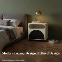 S-Shaped statement Table Modern aesthetic Nightstand Transparent Look for Young Adults