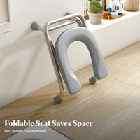Sturdy Frame Foldable Bedside Commode Stable Support Folding Bedside Commode Non-Slip Feet Portable Toilet Easy to Clean for Pregnant Women, Disabled Individuals, People with Disabilities, Home Care, Bedroom, Travel