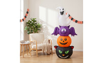 Bright Stacked Halloween Inflatable Lighted Inflatable Pumpkin Outdoor Yard Decoration Glowing for Lawn