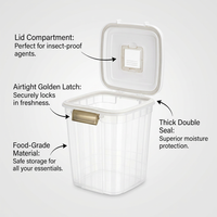 Airtight Food Storage Container, Storage Containers Includes Measuring Cup, Food Storage Containers  - Image 5