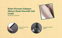 High Pressure Rainfall Shower Head, Large Panel, Adjustable