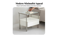 Cylindrical Bedside Table Modernist Design Nightstand Modern Minimalist for Adults