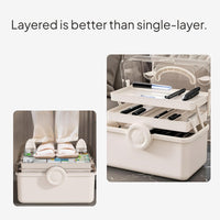 Large Capacity 3-Tier Medicine Organizer Box, Portable