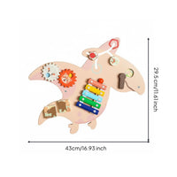 Develops Fine Movement Skills Wall Mounted Activity Center Sturdy Wood Construction Wooden Sensory Wall Panel Polished Edges Educational Busy Board Encourages Independent Play for Kindergarten