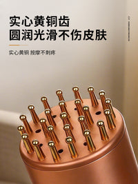 Pure Brass Moxibustion Meridian Brush with Scraping Function
