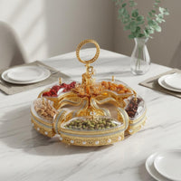 Covered Fruit Tray Dust Protection Divided Snack Tray Water-resistantResistant Lidded Snack Platter