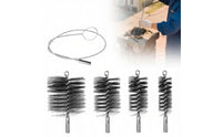 5 Pieces Wire Pipe Brush Kit Sturdy Chimney Pipe Brush Set Stainless Steel Bristles