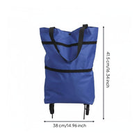 Foldable Wheeled Shopping Bag Easy to Clean Portable Shopping Bag with Wheels