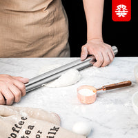 双英304不锈钢擀面杖厨房家用擀面棍饺子皮擀面神器烘焙用具