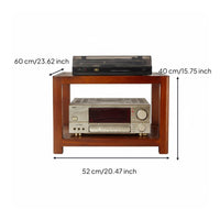Solid Wood Audio Rack High-Fidelity Grade High-Fidelity Equipment Stand Rounded Edges Wooden Stereo Component Shelf for Audiophiles, Listening Room