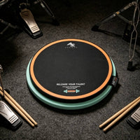 Drum Practice Mat Low-Noise Drum Pad with Mesh Surface High-Resilience Percussion for Drummers, Rehearsal