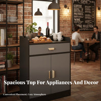 Dining Room Storage Cabinet Multifunctional Sideboard Buffet Cabinet Large Capacity Organization Furniture Raised Countertop Fence Elevated Base Suitable for Apartment Dwellers Renters Hallway Kitchen Dining Room