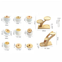 Ceramic Condiment Jar Set Dustproof Ceramic Seasoning Container Set Easy to Clean Seasoning Jars with Bamboo Lids for Dining Table