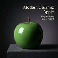 Ceramic Figurine for Living Room Decor and Birthday Gift, Decorative Fruit Ornament with Glazed Finish