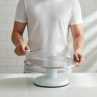 Effortless 360° Rotation Cake Turntable Non-Slip Rotating Cake Decorating Stand Easy to Clean 12 Inch Aluminum Alloy Turntable Heavy Duty for Bakers, Pastry Chefs, Bakery
