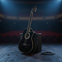 Notched Classical Guitar Smooth  39 Inch Classical Guitar Full Size String Instrument for Practice