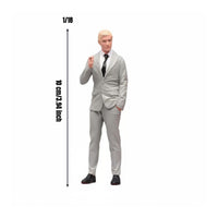 President Statue Hand Painted Smoking Pipe Smoking Figure Collectible for Desk