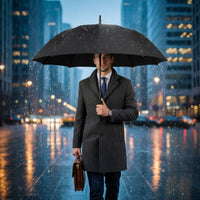 Classic Straight Shaft Umbrella Manual Umbrella with Foam Handle Ergonomic Non-Automatic for Travel