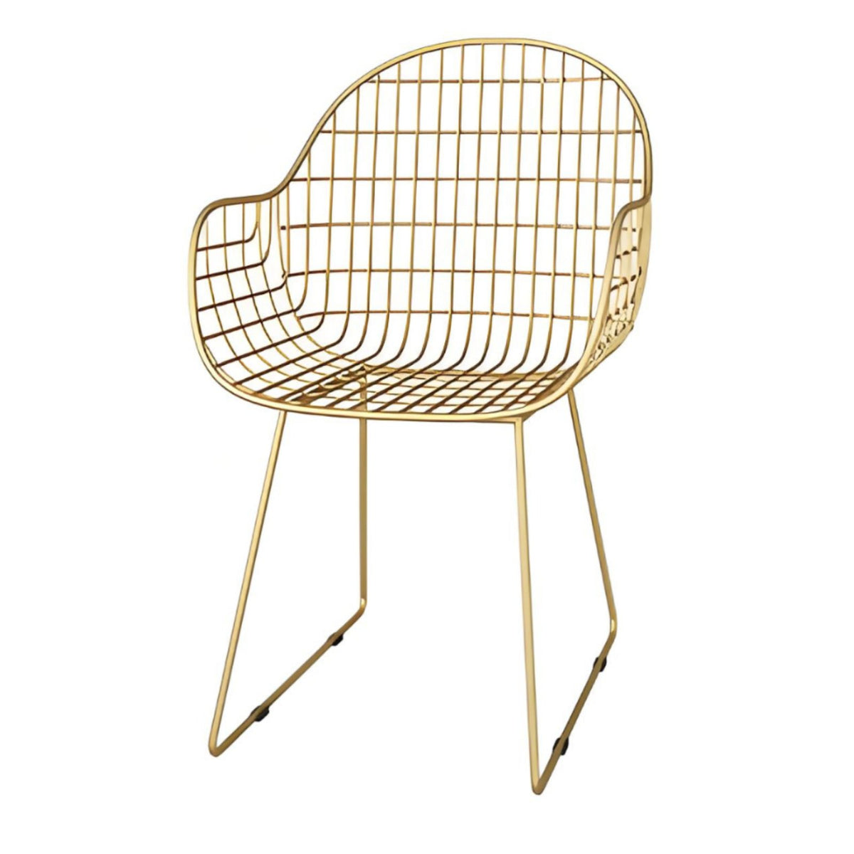 Upholstered Side Chair Hollow Backrest Wireframe wing-shaped Chair Easy Assembly