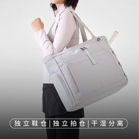 跨境网球包羽毛球包运动健身包单肩包女子户外运动包大容量托特包