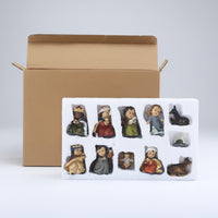 10 Pieces Tabletop Nativity Scene Lightweight Nativity Display with Figurines Hand Painted Ornaments for Collectors, Mantel, Bookshelf, Office Desk