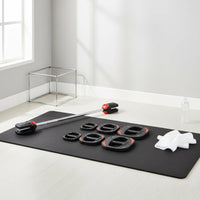 Barbell and Plates Straight Design Barbell Set Large Center Opening Weight Bar