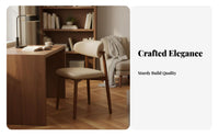 Upholstered Winding Rear Chair Sturdy Wood Legs Household Furniture Period-Period Modern Design Stable Support for Dining Room