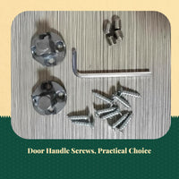 Stainless Steel Door Lock Screw, Hex Head Pointed Set Screw, Universal Hardware Accessory for Handle Repair, Easy Installation