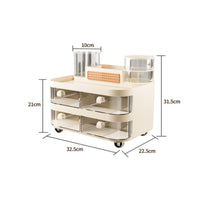 Cosmetic Storage Box with Drawers Transparent Makeup Organizer with Drawers Space Saving Rotating Makeup and Jewelry Organizer for Dresser Top