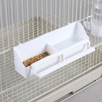 Double Compartment Feeder and Parrot Feeder Bird Cage Accessory for Water Food, Outdoor Bird Feeder and Bird Cage Supplies Tray