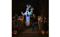 8FT Inflatable Specter with LED Giant Halloween Inflatable with Lights Self-Inflating Specter Built-in Lighting for Yard