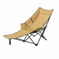 Multi-Position Moon Chair with Leg Rest Portable Reclining Camping Chair Lightweight Foldable Lawn Lounger Supportive for Campers
