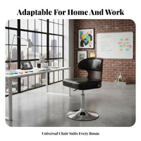 Armless Rolling Chair Adjustable Height Household Furniture 360-Degree rotate